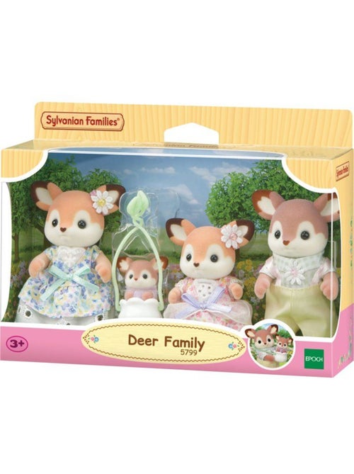 Lot de 4 figurines famille Biche + porte-bébé - SYLVANIAN FAMILIES - Kiabi