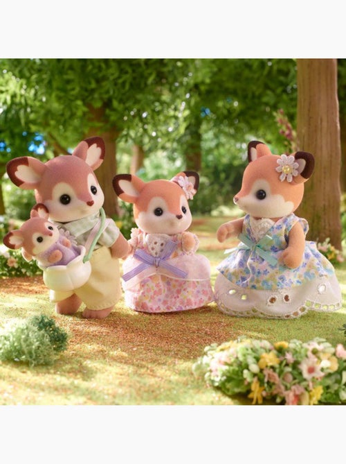 Lot de 4 figurines famille Biche + porte-bébé - SYLVANIAN FAMILIES - Kiabi