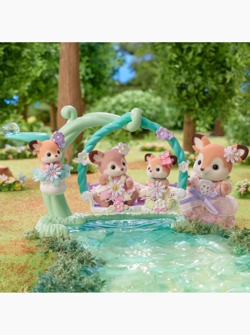 Lot de 4 figurines miniatures bébés biche + balancelle + berceau - SYLVANIAN FAMILIES - Kiabi