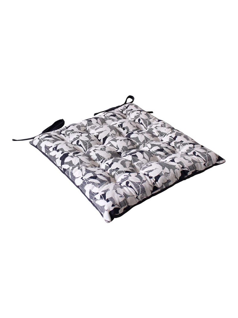 Lot de 4 galettes de chaise 16 points 38x38 Gaia gris foncé coton Gris - Kiabi