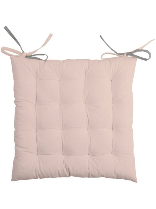 Lot de 4 galettes de chaise 16 points 40x40 Duo poudre souris coton - Kiabi