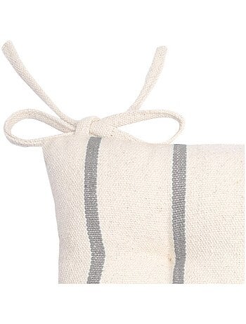 Lot de 4 galettes de chaise 5 points 40x40 St Trop anthracite coton