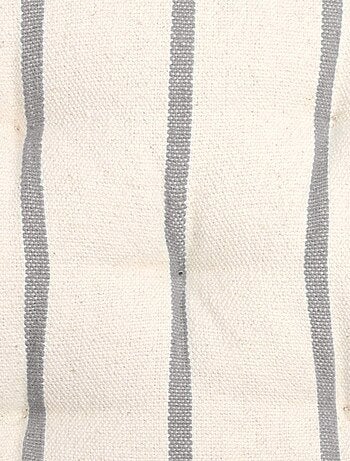 Lot de 4 galettes de chaise 5 points 40x40 St Trop anthracite coton