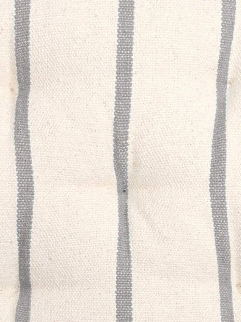 Lot de 4 galettes de chaise 5 points 40x40 St Trop anthracite coton Gris - Kiabi
