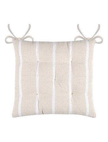 Lot de 4 galettes de chaise 5 points 40x40 St Trop lin coton