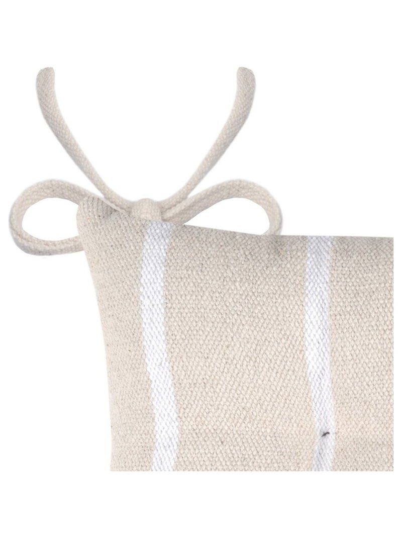 Lot de 4 galettes de chaise 5 points 40x40 St Trop blanc coton Blanc - Kiabi