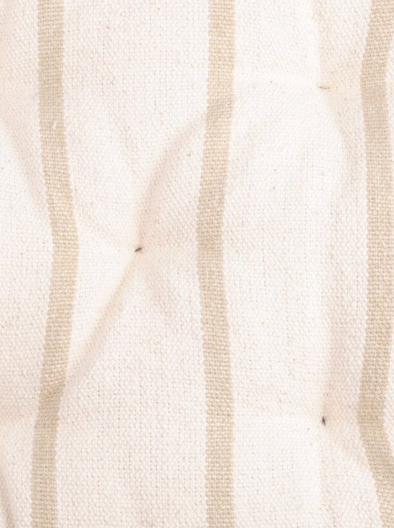 Lot de 4 galettes de chaise 5 points 40x40 St Trop lin coton Beige - Kiabi