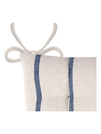 Lot de 4 galettes de chaise 5 points 40x40 St Trop marine coton