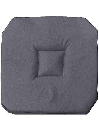 Lot de 4 galettes de chaise à rabat coloris Béton