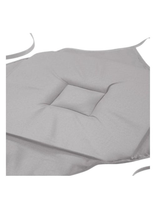 Lot de 4 galettes de chaise à rabat coloris gris - Kiabi