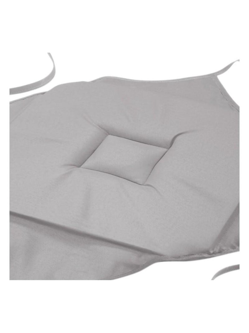 Lot de 4 galettes de chaise à rabat coloris gris Gris - Kiabi