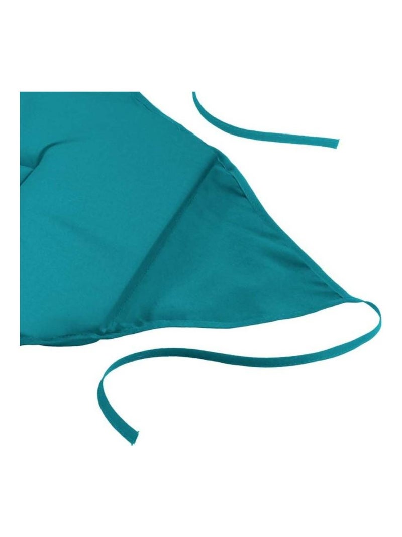 Lot de 4 galettes de chaise à rabat coloris pétrole Vert - Kiabi