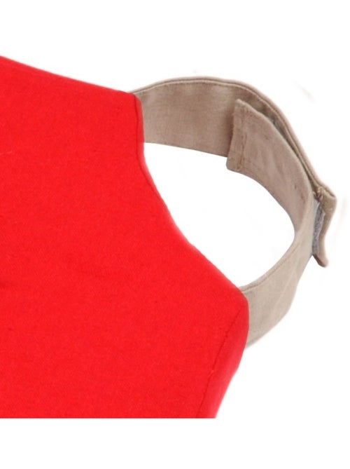 Lot de 4 galettes de chaise attaches velcro 38x38 coloris rouge - Kiabi