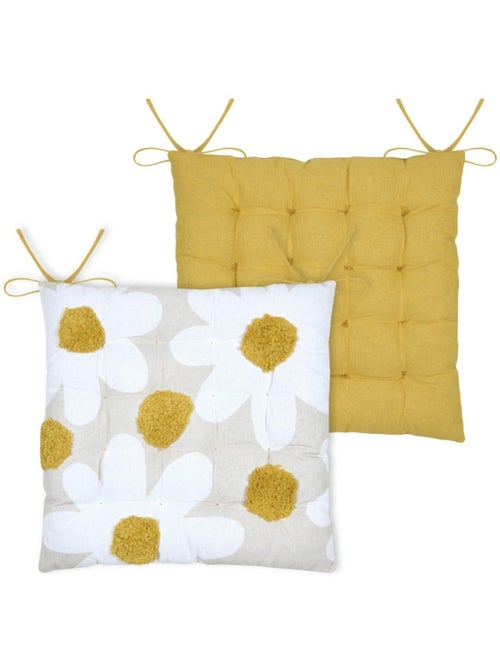 Lot de 4 galettes de chaise CAMILLE - Kiabi Lot de 4 galettes de chaise CAMILLE - Kiabi