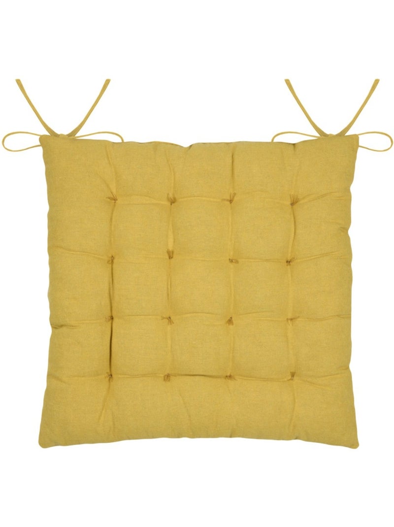 Lot de 4 galettes de chaise CAMILLE Jaune - Kiabi