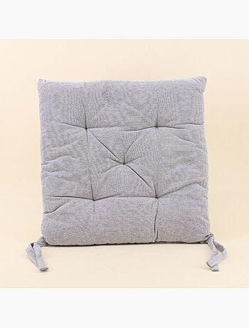 Lot de 4 galettes de chaise capitonnée grises