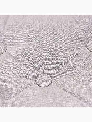 Lot de 4 galettes de chaise capitonnée grises