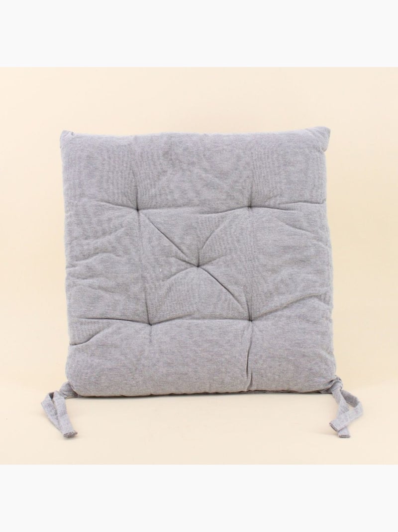 Lot de 4 galettes de chaise capitonnée grises Gris - Kiabi