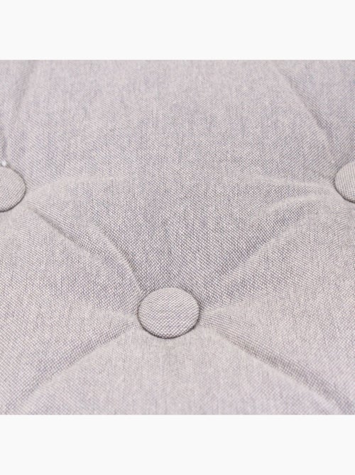 Lot de 4 galettes de chaise capitonnée grises - Kiabi