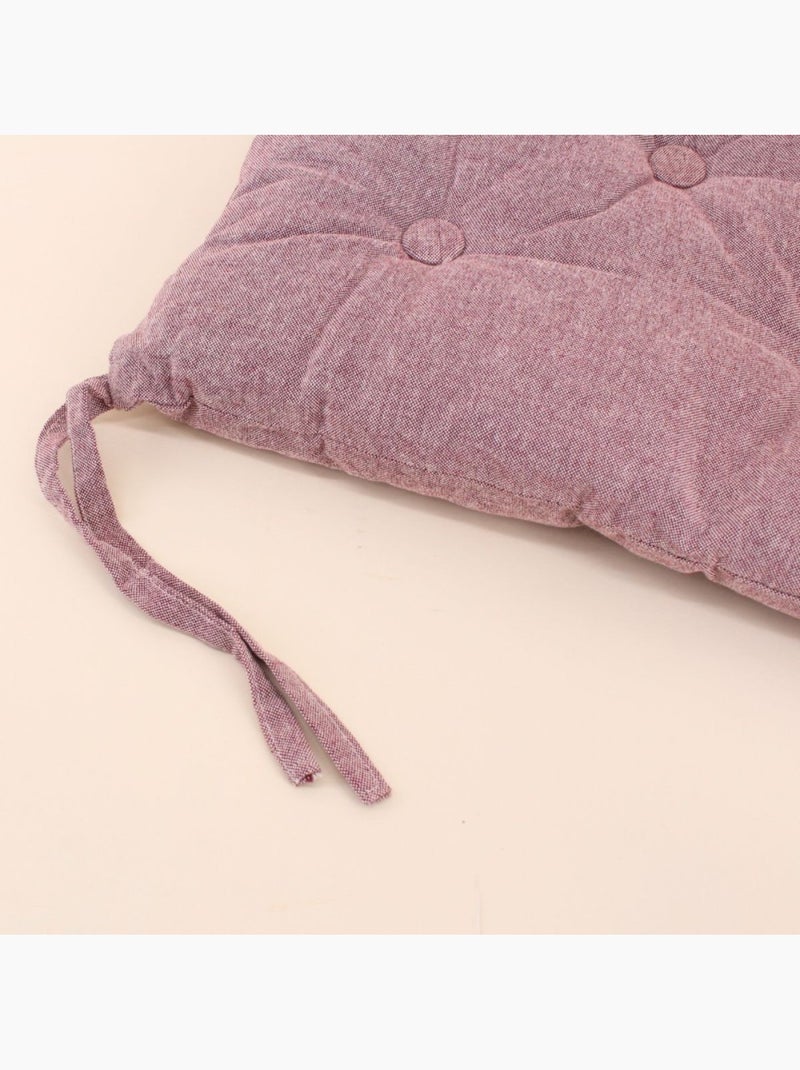 Lot de 4 galettes de chaise capitonnées unie rose Rose - Kiabi