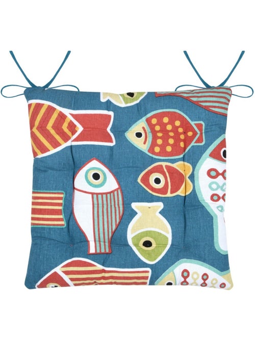 Lot de 4 galettes de chaise COLOR FISH - Kiabi