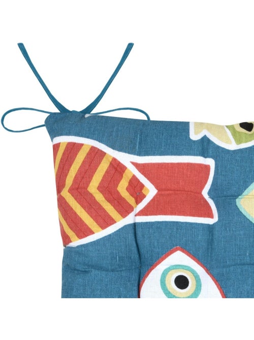 Lot de 4 galettes de chaise COLOR FISH - Kiabi