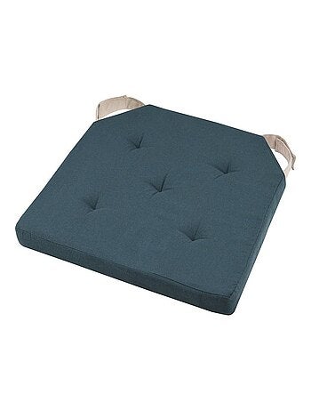 Lot de 4 galettes de chaise Duo velcro 38x38 lin écru