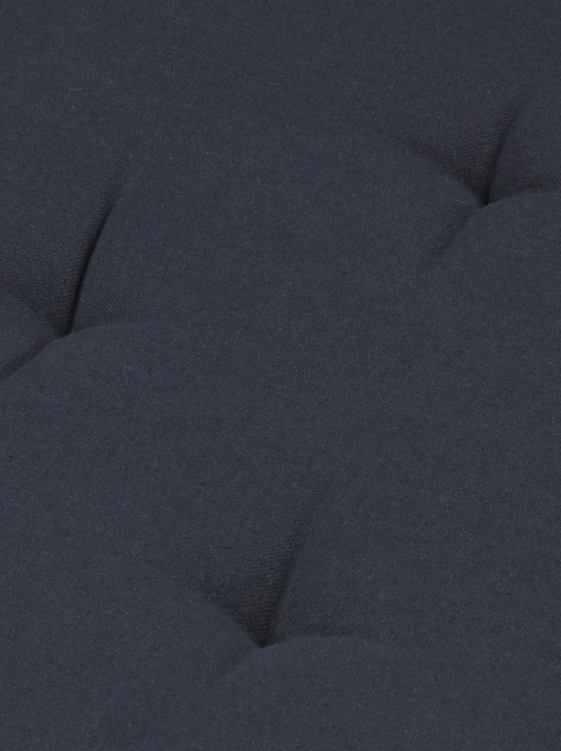 Lot de 4 galettes de chaise Duo velcro 38x38 gris anthracite - Kiabi