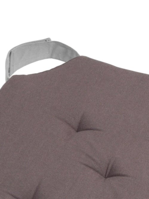 Lot de 4 galettes de chaise Duo velcro 38x38 gris perle - Kiabi Lot de 4 galettes de chaise Duo velcro 38x38 gris perle - Kiabi