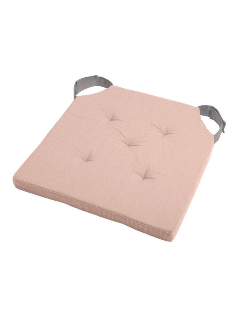 Lot de 4 galettes de chaise Duo velcro 38x38 Rose - Kiabi