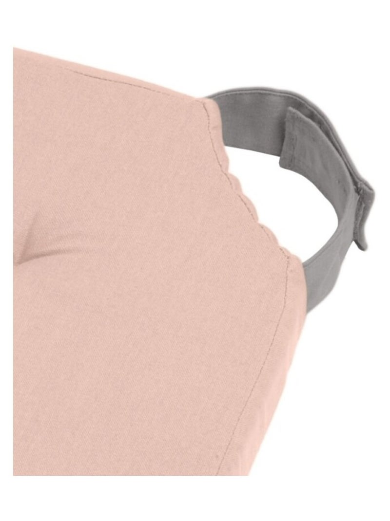 Lot de 4 galettes de chaise Duo velcro 38x38 Rose - Kiabi