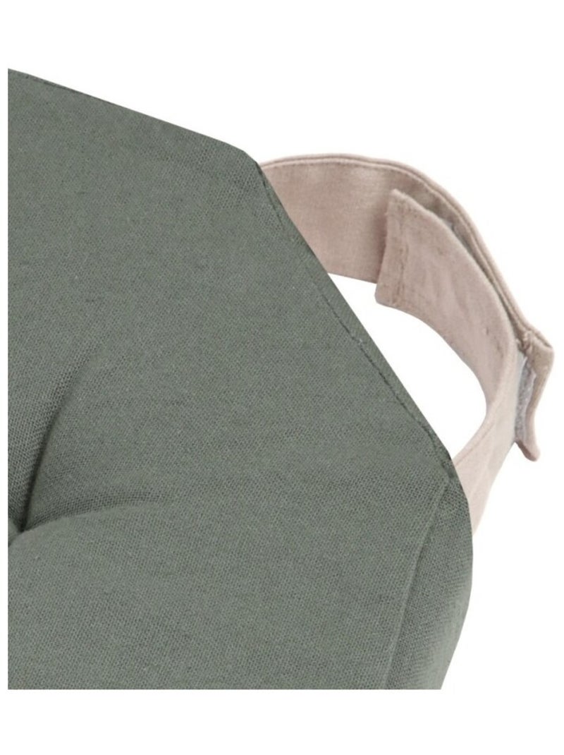 Lot de 4 galettes de chaise Duo velcro 38x38 Vert - Kiabi