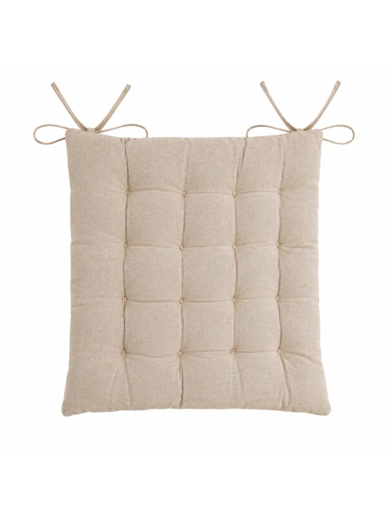 Lot de 4 galettes de chaise EMMY Beige - Kiabi