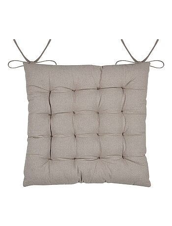 Lot de 4 galettes de chaise en coton HEMERA écru