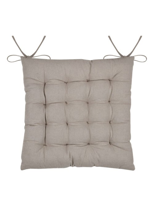 Lot de 4 galettes de chaise en coton HEMERA écru - Kiabi