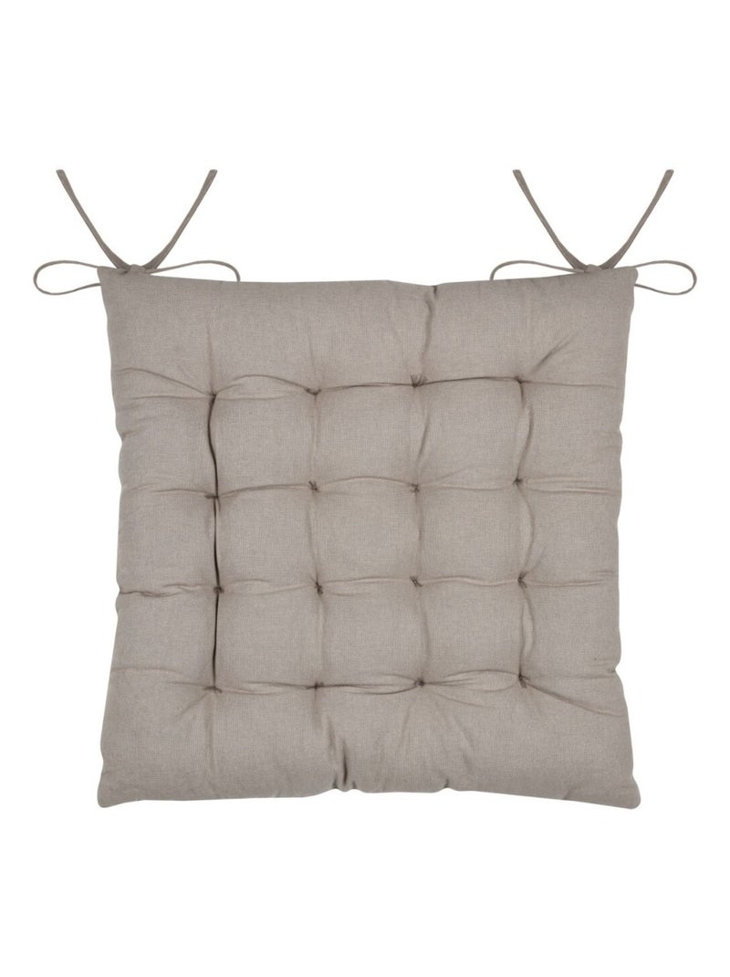 Lot de 4 galettes de chaise en coton HEMERA écru Beige - Kiabi