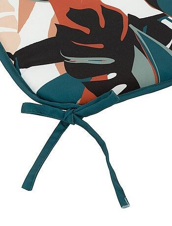 Lot de 4 galettes de chaise extérieur Feuilles 38x38 cm