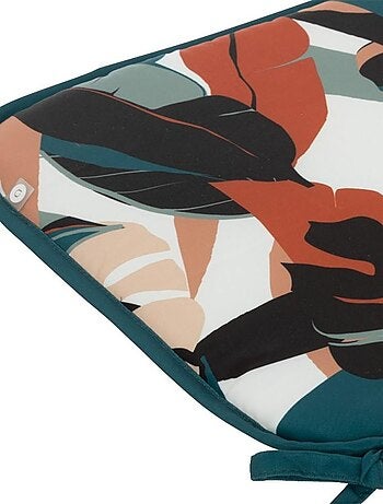 Lot de 4 galettes de chaise extérieur Feuilles 38x38 cm