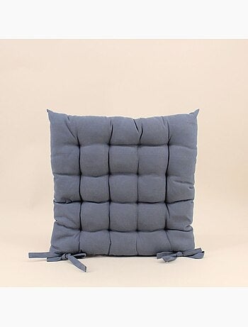 Lot de 4 galettes de chaise grises 40x40cm