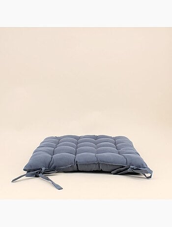 Lot de 4 galettes de chaise grises 40x40cm