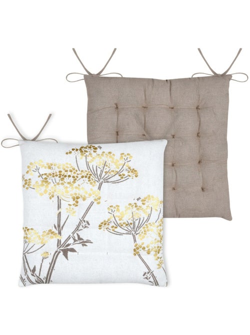 Lot de 4 galettes de chaise ORIANA dorée - Kiabi