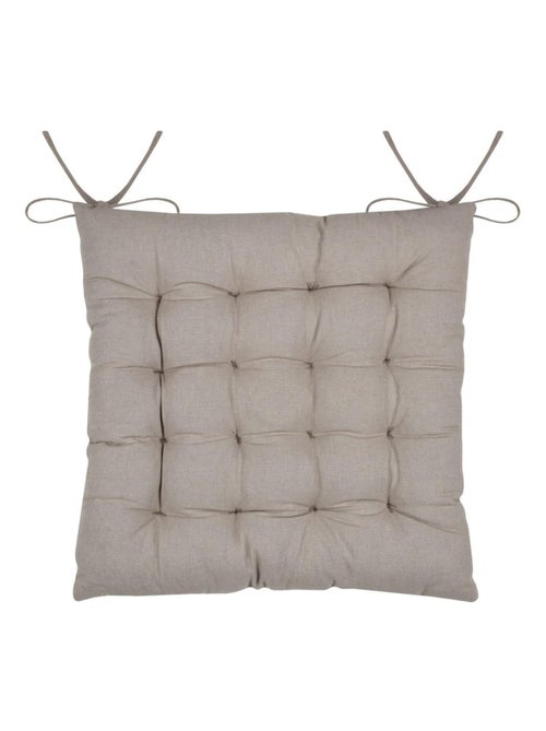 Lot de 4 galettes de chaise réversible coton HEMERA - Kiabi