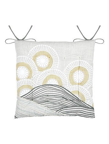 Lot de 4 galettes de chaise réversible coton YUKI