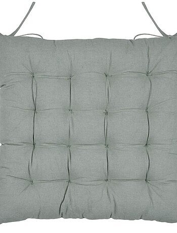 Lot de 4 galettes de chaise réversible coton YUKI