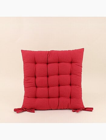 Lot de 4 galettes de chaise rouge 40x40cm