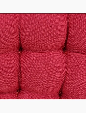 Lot de 4 galettes de chaise rouge 40x40cm