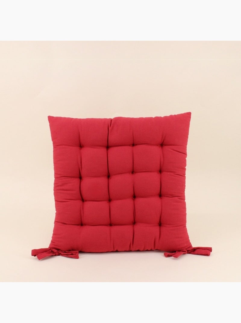 Lot de 4 galettes de chaise rouge 40x40cm Rouge - Kiabi