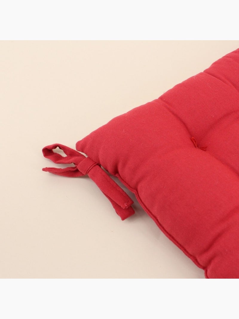 Lot de 4 galettes de chaise rouge 40x40cm Rouge - Kiabi