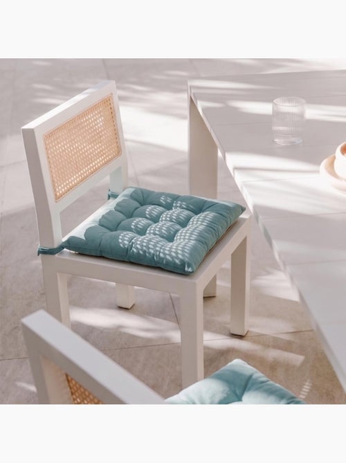Lot de 4 galettes de chaise vertes 40x40cm - Kiabi
