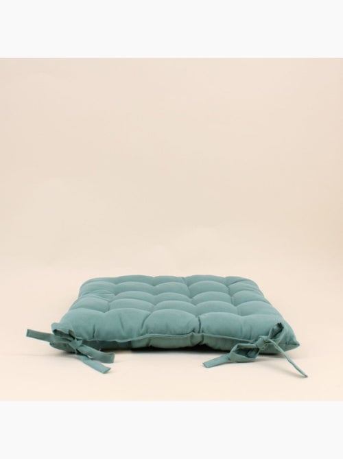 Lot de 4 galettes de chaise vertes 40x40cm - Kiabi